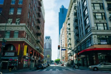 LOS ANGELES, ABD - Mayıs 2023 şehir merkezi manzaralı. Yüksek kalite fotoğraf