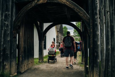 Fort William Tarih Parkı, Thunder Bay, Ontario, Kanada - Eylül, 2022. Yüksek kalite fotoğraf