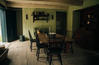 Fort William Tarih Parkında, Aborjin köyü, Thunder Bay, Ontario, Kanada. Yüksek kalite fotoğraf