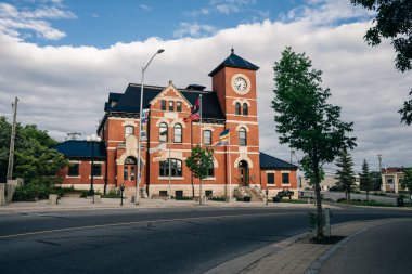 Kenora, Ontario 'nun yaz günbatımında görüntüsü. Kanada - Mayıs 2023. Yüksek kalite fotoğraf
