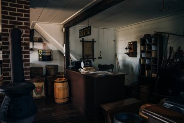 Highland Village Müzesi, Cape Breton, Nova Scotia, Ekim 2022. Yüksek kalite fotoğraf