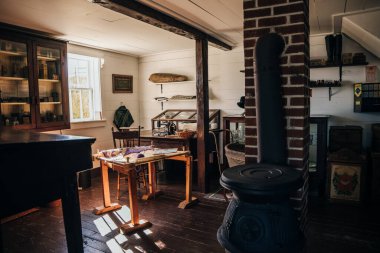 Highland Village Müzesi, Cape Breton, Nova Scotia, Ekim 2022. Yüksek kalite fotoğraf