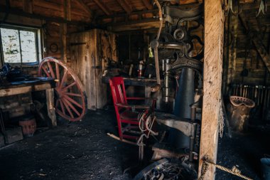 Highland Village Müzesi, Cape Breton, Nova Scotia, Ekim 2022. Yüksek kalite fotoğraf