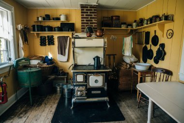 Highland Village Müzesi, Cape Breton, Nova Scotia, Ekim 2022. Yüksek kalite fotoğraf