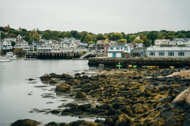 Rockport, Massachusetts, ABD - Ağustos 2022 Cape Ann, New England 'da küçük bir balıkçı köyü. Yüksek kalite fotoğraf