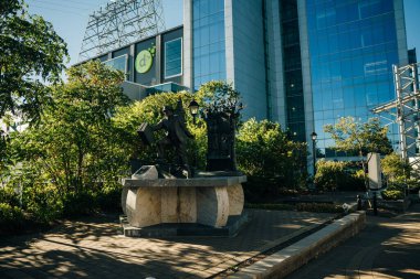 Halifax, Nova Scotia Kanada - Mayıs 2023 Halifax şehir merkezinde. Yüksek kalite fotoğraf