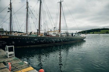 Lunenburg, Nova Scotia, Kanada - 2-23 Lunenburg tahta yolu. Yüksek kalite fotoğraf