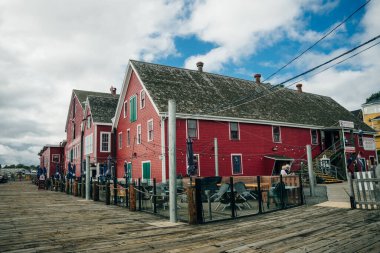 Lunenburg, Nova Scotia, Kanada - 2-23 Lunenburg tahta yolu. Yüksek kalite fotoğraf