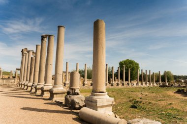 Türkiye 'nin Antalya kenti yakınlarındaki antik Anadolu kenti Perge' nin kalıntıları. Yüksek kalite fotoğraf