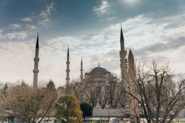 İstanbul, Türkiye - 13 Nisan 2023 - Ayasofya Camisi. Eski Bizans Ortodoks Katedrali. Yüksek kalite fotoğraf