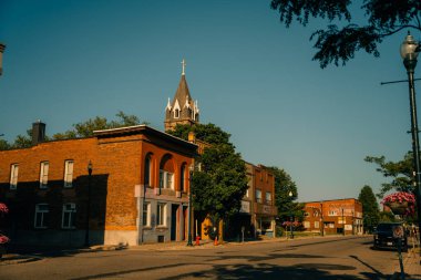 Sault Ste. Marie, Ontario Canada June 15th 2023 Queen Street in downtown Sault Ste Marie. High quality photo clipart