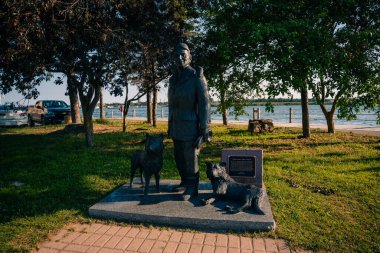 Sault Ste. Marie, Ontario Canada 15 Haziran 2023 Queen Caddesi Sault St. Marie şehir merkezinde. Yüksek kalite fotoğraf