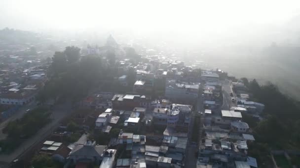 Pemandangan Udara Yang Indah Dari Atap Bangunan Kolonial Tua Kota — Stok Video