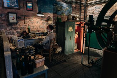 İstanbul, Türkiye - 12 Aralık 2021, Rahmi M. Koç Müzesi İstanbul 'da özel bir sanayi müzesidir. Yüksek kalite fotoğraf