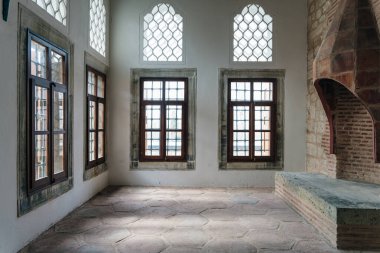 İstanbul, Türkiye - Ocak 2023 İç İşleri ve Topkapı mutfak pavyonlarında sergiler. Yüksek kalite fotoğraf