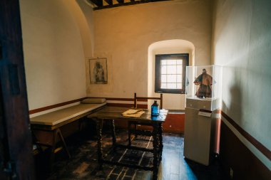 Mexico City, Mexico - 14 Mayıs 2023 San Angel 'daki eski bir manastırda bulunan El Carmen Müzesi. Yüksek kalite fotoğraf