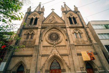 Parroquia de Nuestra Senora del Rosario, Meksika, Meksika - 12 Mayıs 2023. Yüksek kalite fotoğraf