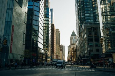 New York, ABD - 12 Ekim 2022 New York şehir merkezindeki ünlü Times Meydanı. Yüksek kalite fotoğraf