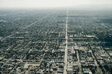 Los Angeles şehir merkezinin hava görüntüsü. Yüksek kalite fotoğraf