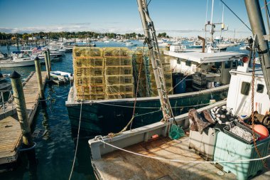 Scitate, Massachusetts, ABD - 2 Mayıs 2023 küçük liman. Yüksek kalite fotoğraf