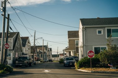 Scitate Limanı, Massachusetts 'teki bir dalgakırana bakıyor. 1 Ekim 2022. Yüksek kalite fotoğraf