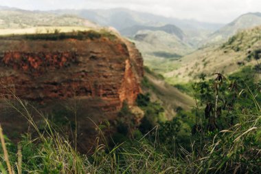 Kapaia rezervuarı. Hawaii, Kauai 'deki hava manzarası. Yüksek kalite fotoğraf