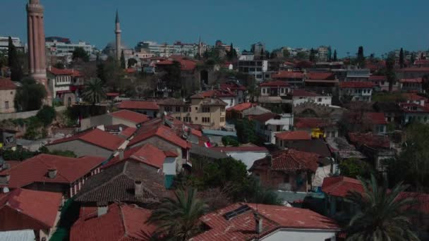 アンタルヤ トルコ 2023 トルコのアンタルヤの古い町ケルシェ地区の狭い通り 高品質のフルHd映像 — ストック動画