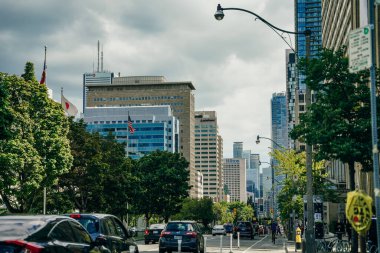 City Street Binası Manzarası, Toronto, Ontario, Kanada - 22 Eylül 2023. Yüksek kalite fotoğraf