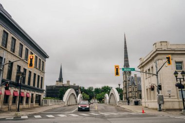 Kanada, guelgh - 2 Eylül 2023 Guelph Ontario Kanada şehir merkezi. Yüksek kalite fotoğraf