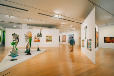 Buenos Aires, Arjantin - Buenos Aires Modern Sanat Müzesi 'nde 2 Aralık 2023 sergisi. Yüksek kalite fotoğraf