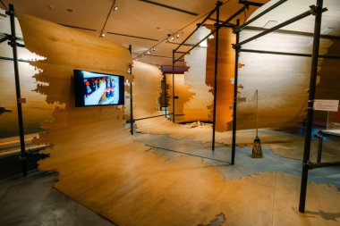 Buenos Aires, Arjantin - Buenos Aires Modern Sanat Müzesi 'nde 2 Aralık 2023 sergisi. Yüksek kalite fotoğraf