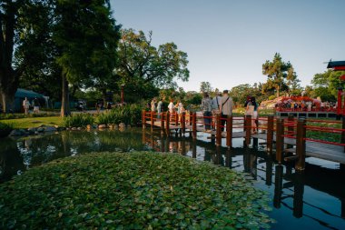 Buenos Aires, Arjantin - 14 Aralık 2023 Buenos Aires Japon Bahçesi, Jardin Japonlar. Yüksek kalite fotoğraf