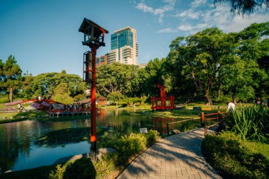 Buenos Aires, Arjantin - 14 Aralık 2023 Buenos Aires Japon Bahçesi, Jardin Japonlar. Yüksek kalite fotoğraf