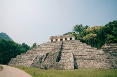 Palenque, Chiapas, Meksika 'daki Maya harabeleri. Yüksek kalite fotoğraf