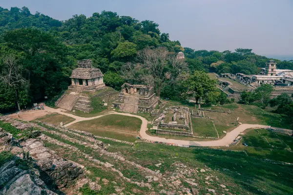 Palenque, Chiapas, Meksika 'daki Maya harabeleri. Yüksek kalite fotoğraf