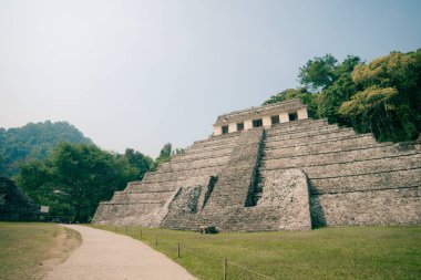 Palenque, Chiapas, Meksika 'daki Maya harabeleri. Yüksek kalite fotoğraf