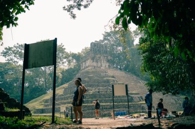 Palenque, Chiapas, Meksika 'daki Maya harabeleri. Yüksek kalite fotoğraf
