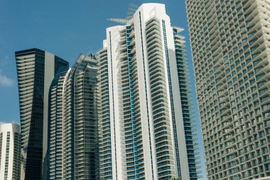 Miami, Florida, ABD 'deki dairelerin hava görüntüsü. Yüksek kalite fotoğraf
