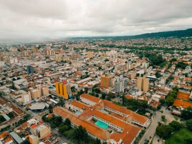 San Salvador de Jujuy, Arjantin 'in hava manzarası. Yüksek kalite fotoğraf