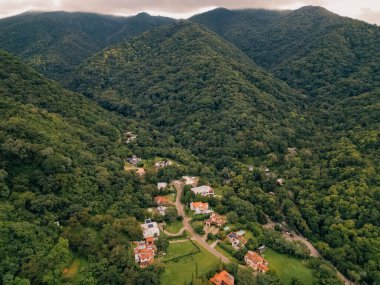 San Lorenzo 'nun Salta, Arjantin' deki hava manzarası. 3. Yüksek kalite fotoğraf