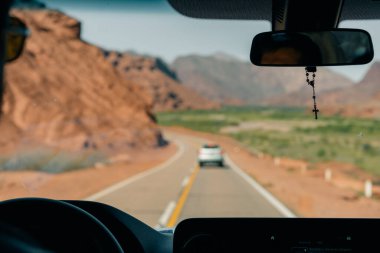 Salta ve Cafayate arasındaki yol, Quebrada de las Conchas National Route 68. Yüksek kalite fotoğraf