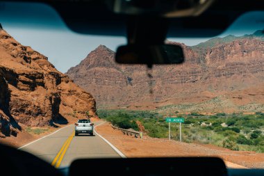 Salta ve Cafayate arasındaki yol, Arjantin - mar 224 Quebrada de las Conchas National Route 68. Yüksek kalite fotoğraf