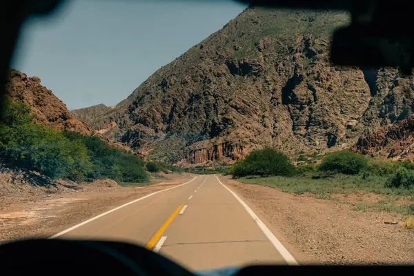 stock image Road between Salta and Cafayate, Quebrada de las Conchas National Route 68. High quality photo