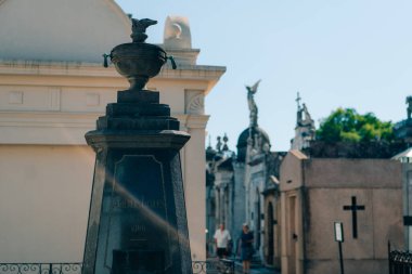 Recoleta Mezarlığı, Buenos Aires, Arjantin 'deki en önemli ve en ünlü mezarlık. Yüksek kalite fotoğraf