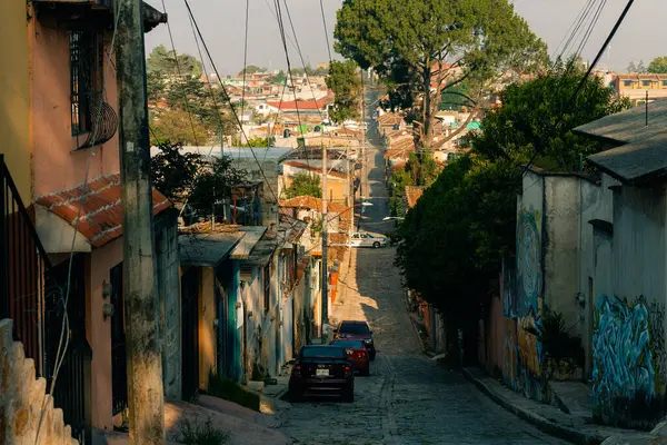 Chiapas 'ın kültürel başkentindeki sokaklar San Cristobal de las Casas, Meksika. Yüksek kalite fotoğraf