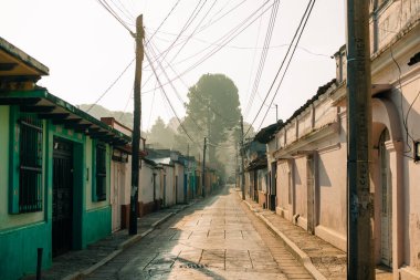 Chiapas 'ın kültürel başkentindeki sokaklar San Cristobal de las Casas, Meksika. Yüksek kalite fotoğraf