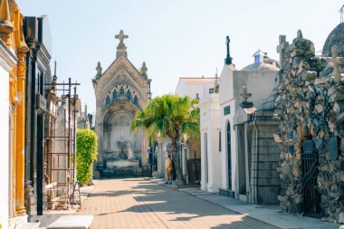 Recoleta Mezarlığı, Buenos Aires, Arjantin 'deki en önemli ve en ünlü mezarlık. Yüksek kalite fotoğraf