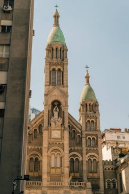 Facade of Santisimo Sacramento Church in Buenos Aires, Argentina - mar 2th 2024. High quality photo clipart