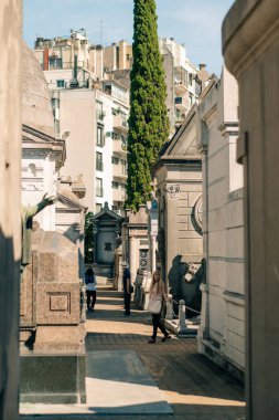 Recoleta Mezarlığı, Buenos Aires, Arjantin 'deki en önemli ve en ünlü mezarlık. Yüksek kalite fotoğraf