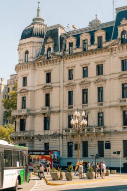 Plaza de Mayo, Buenos Aires, Arjantin çevresindeki binaların panoramik manzarası. Yüksek kalite fotoğraf